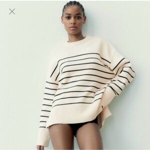 Zara Striped knit sweater, ladies medium